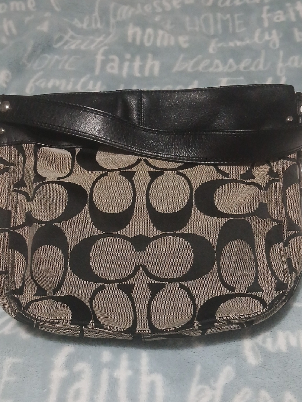 Coach Monogram Shoulder Bag.